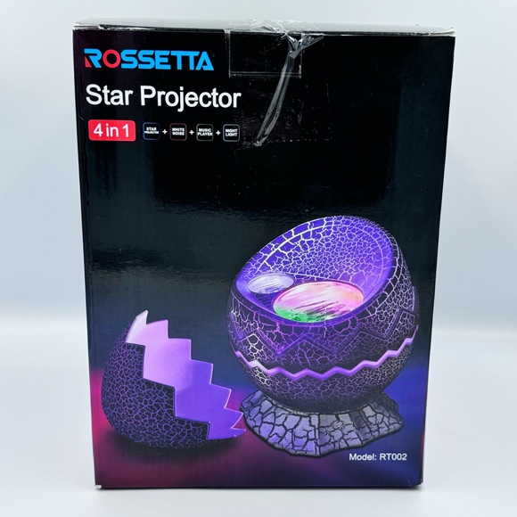 NIB Rossetta Star Projector Night Light Music Player White Noise Machine - Picture 3 of 5
